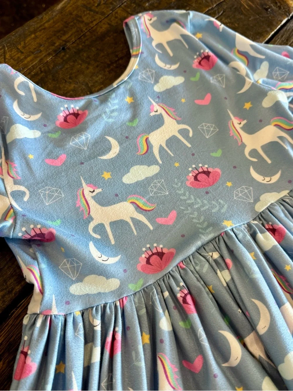 Unicorn Dress - Mila & Rose - Blue & Pink Girls Size 5-6